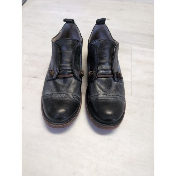 Freebird Mabel Black Leather Distressed Oxford Shoes 8 Kurt Cobain Hipster 70s - Picture 4 of 16